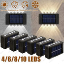 Lâmpada de parede solar ao ar livre
