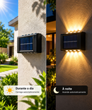 Lâmpada de parede solar ao ar livre