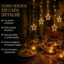Cascata De Natal Estrelas Bivolt 110 Leds Com 8 Funções