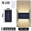 Lâmpada de parede solar ao ar livre