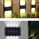 Lâmpada de parede solar ao ar livre