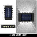 Lâmpada de parede solar ao ar livre