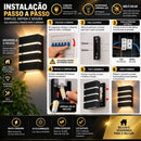 Kit 10 Luminária Arandela 3 Frisos Parede Slim