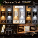 Kit 10 Luminária Arandela 3 Frisos Parede Slim
