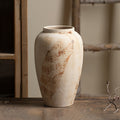 Vaso de Cerâmica Retro Elegante com Pontos Brancos