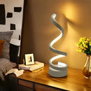 1pc simples espiral externa emitindo lâmpada de mesa brilhante