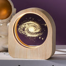 Decoração artesanal de vidro cristal 3d, sistema solar gravado a laser, astronom
