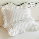 Conjunto de cama de renda coreana seersucker