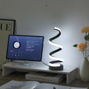 1pc simples espiral externa emitindo lâmpada de mesa brilhante