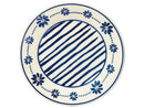 Aparelho de Jantar e Chá 20 Peças Biona Redondo de Cerâmica Azul Donna 24 Margar