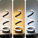 1pc simples espiral externa emitindo lâmpada de mesa brilhante
