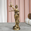 Estátua Criativa Retrô de Deusa da Justiça com Base Redonda