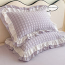 Conjunto de cama de renda coreana seersucker