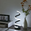 1pc simples espiral externa emitindo lâmpada de mesa brilhante