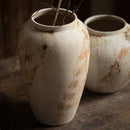 Vaso de Cerâmica Retro Elegante com Pontos Brancos
