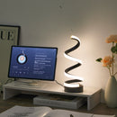 1pc simples espiral externa emitindo lâmpada de mesa brilhante