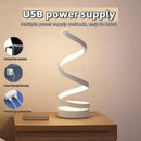 1pc simples espiral externa emitindo lâmpada de mesa brilhante