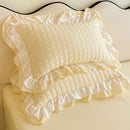 Conjunto de cama de renda coreana seersucker