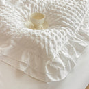 Conjunto de cama de renda coreana seersucker