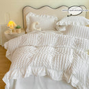 Conjunto de cama de renda coreana seersucker