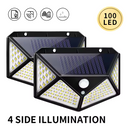 Luz Solar de Parede com 100 LEDs, Com sensor de presença