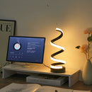 1pc simples espiral externa emitindo lâmpada de mesa brilhante