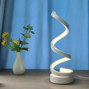 1pc simples espiral externa emitindo lâmpada de mesa brilhante