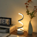 1pc simples espiral externa emitindo lâmpada de mesa brilhante