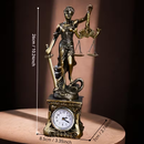 Estátua Criativa Retrô de Deusa da Justiça com Base Redonda