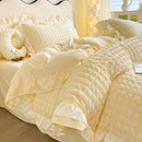 Conjunto de cama de renda coreana seersucker