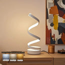 1pc simples espiral externa emitindo lâmpada de mesa brilhante