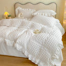 Conjunto de cama de renda coreana seersucker