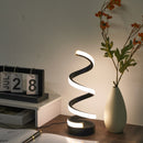 1pc simples espiral externa emitindo lâmpada de mesa brilhante