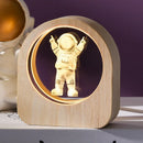 Decoração artesanal de vidro cristal 3d, sistema solar gravado a laser, astronom